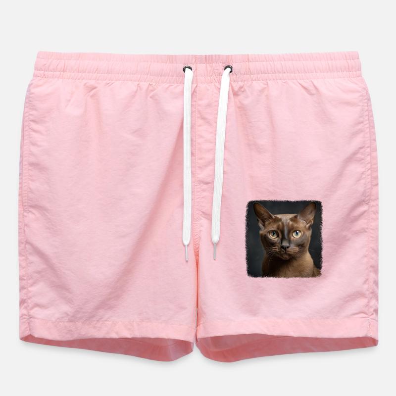 Chat birman Birmanie Katze - Short de bain - rose