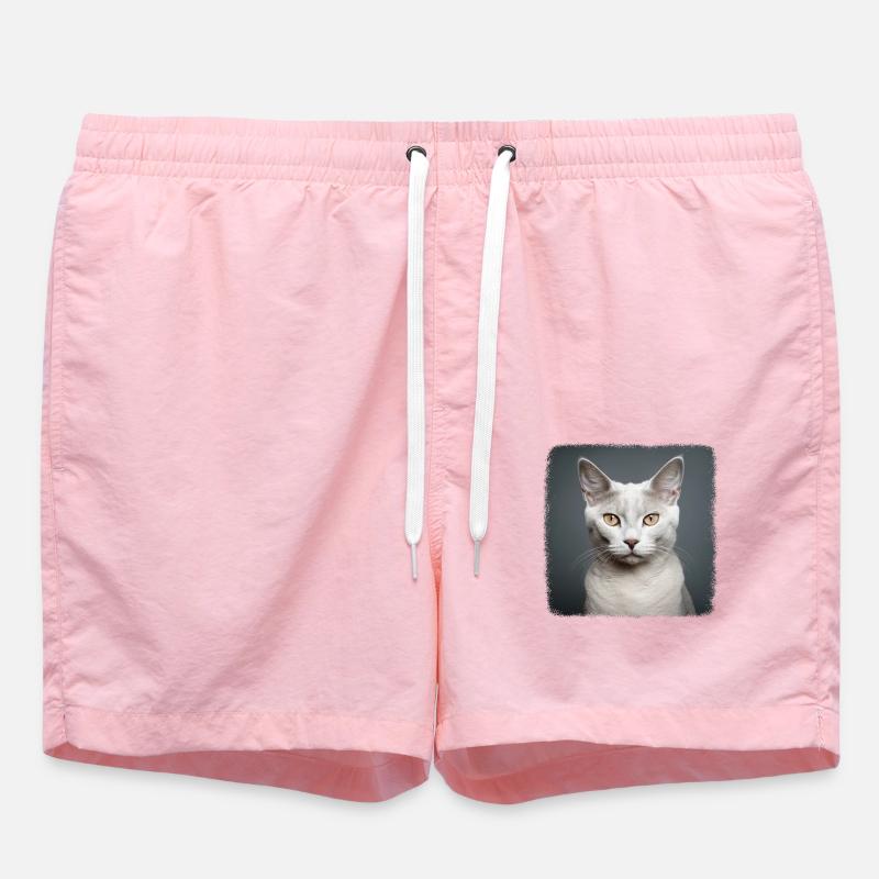 Burmilla Chaton Burmilla Chat - Short de bain - rose