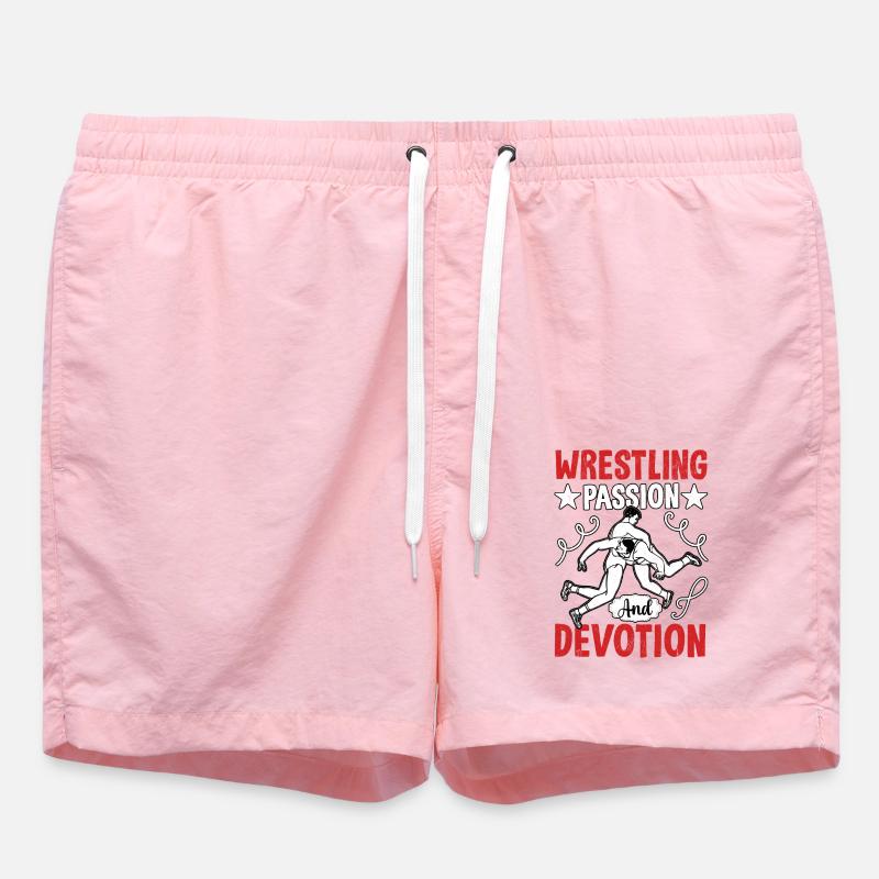 Wrestling passion and devotion - Swim Trunks - pink