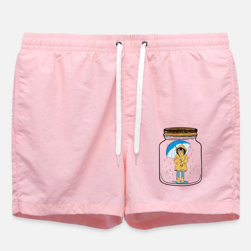 Fille Parapluie Météo - Short de bain - rose