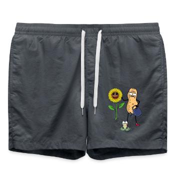 Hobby Gardener Garden Frog Sunflower Flower - Swim Trunks -  - Front