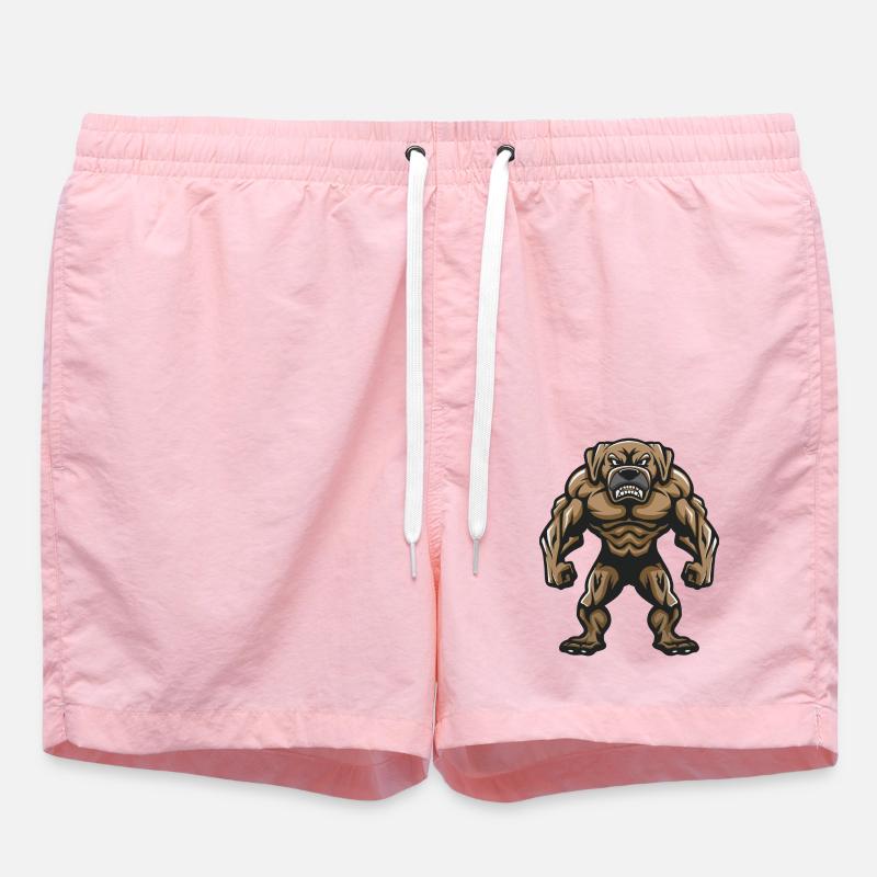 Boxer Hund Comic - Badeshorts - Pink