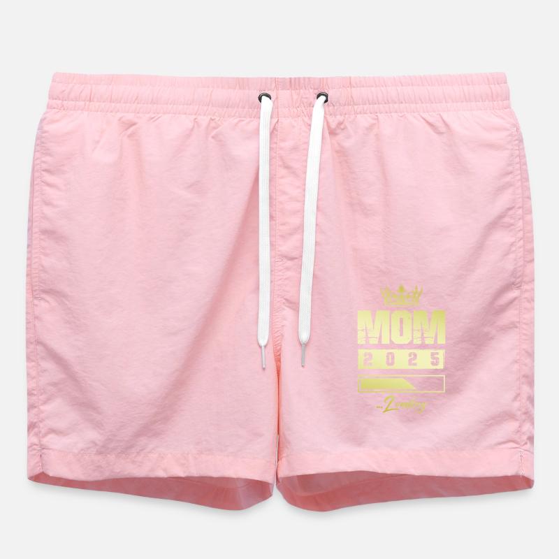 Mama 2025 Loading Mom - Swim Trunks - pink