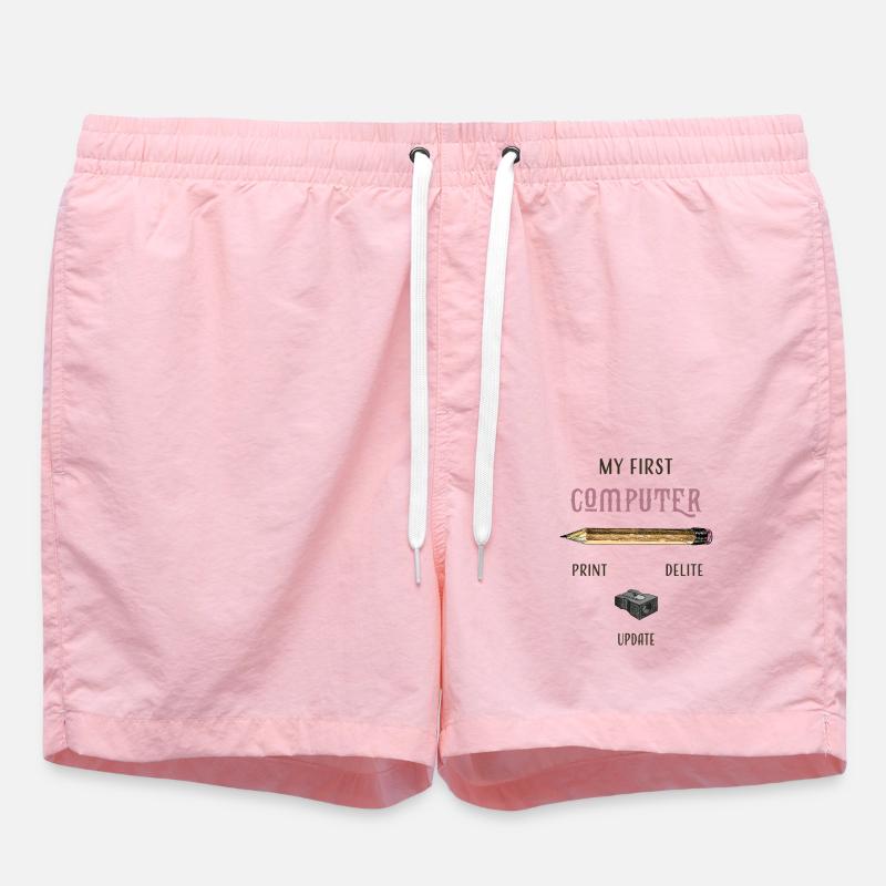 my first computer old school - Swim Trunks - pink