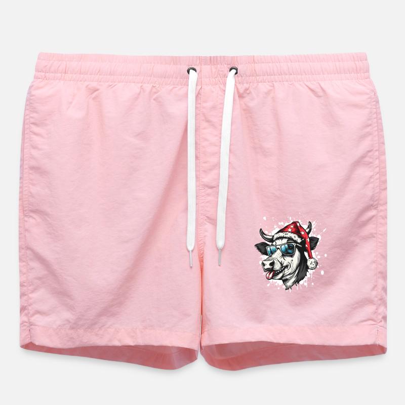 Vache Noël Drôle - Short de bain - rose