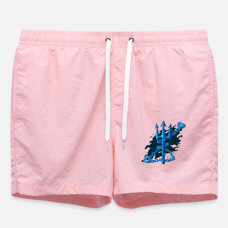 CHAINS WRAPPED AROUND THE TRIDENT - Swim Trunks - pink