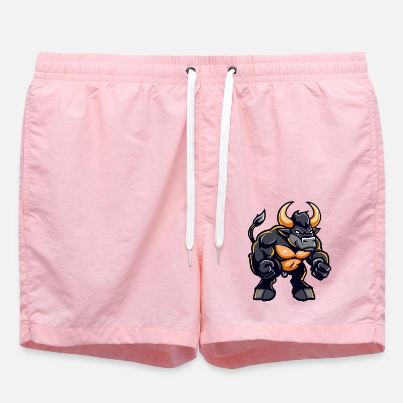 Taureau Bande dessinée - Short de bain - rose