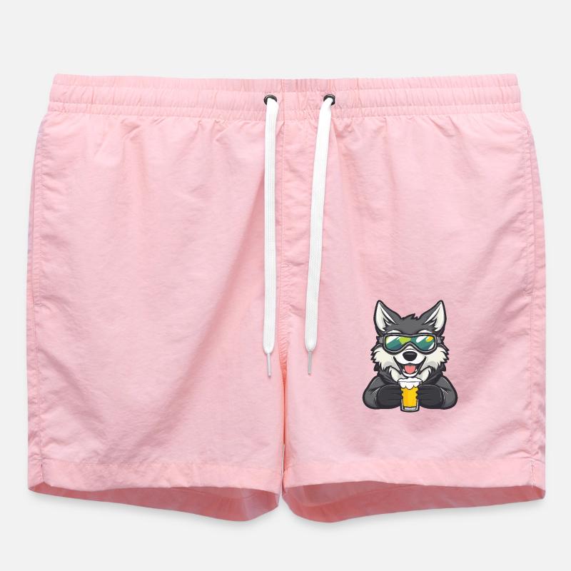 Bière Wolf Après-Ski - Short de bain - rose