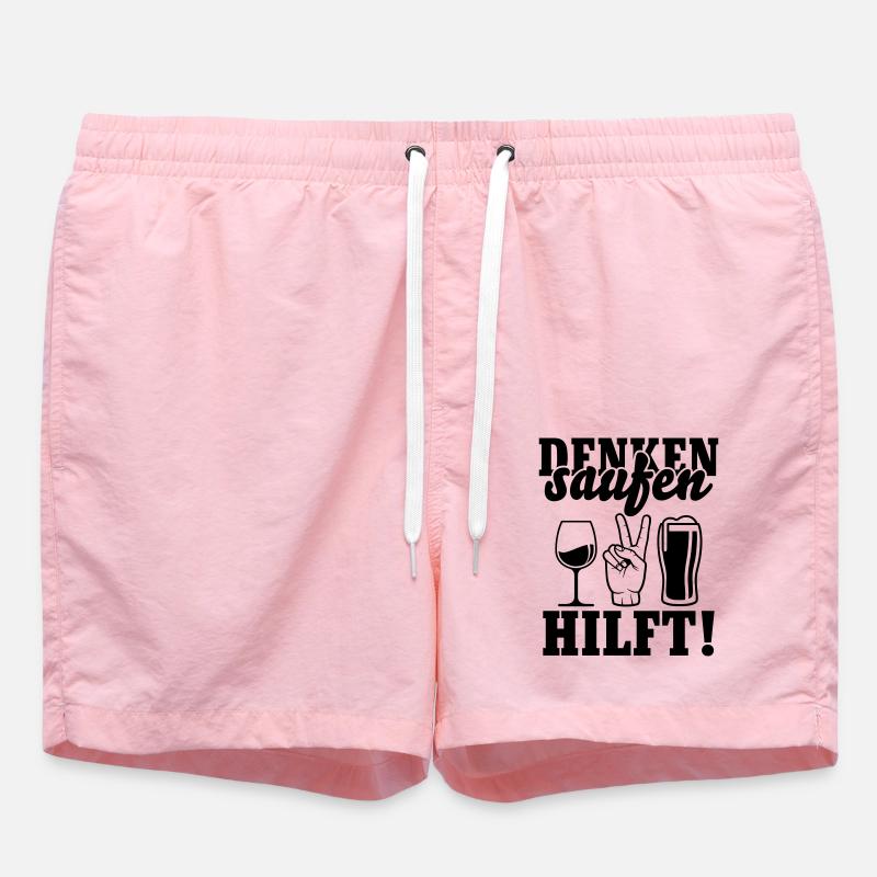 Drinking helps - Swim Trunks - pink