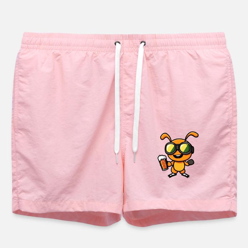 Ameise Apres Ski Bier Comic - Badeshorts - Pink
