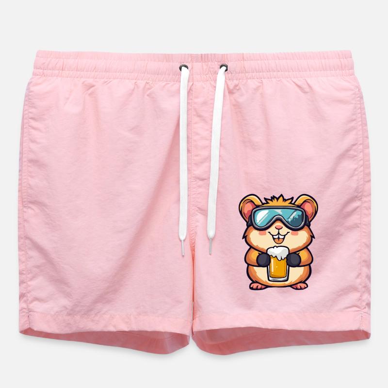 Hamster Apres Ski Bier Comic - Badeshorts - Pink