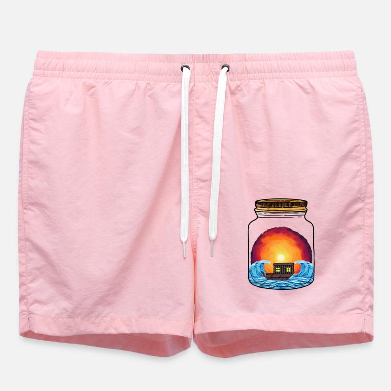 Boot Boote Schiff Schiffe - Badeshorts - Pink