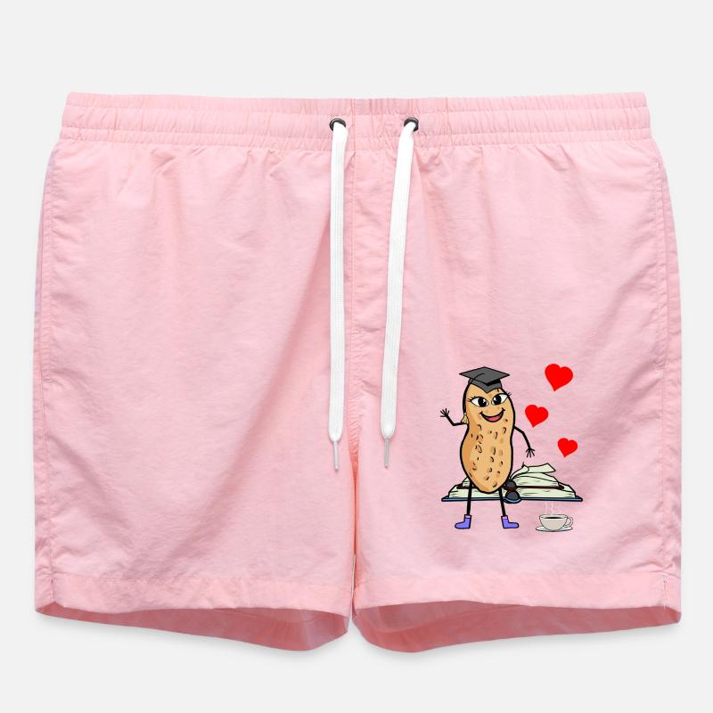 Erdnuss Studentin Studieren Studium Uni - Badeshorts - Pink