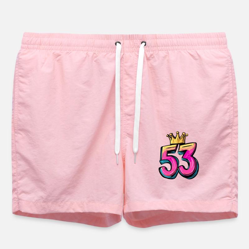 53 Number Crown - Swim Trunks - pink