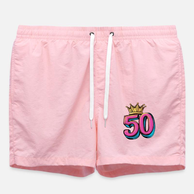Couronne à 50 chiffres - Short de bain - rose