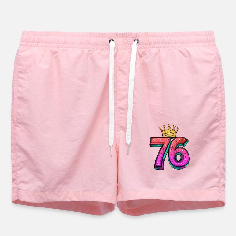76 Number Krone - Swim Trunks - pink