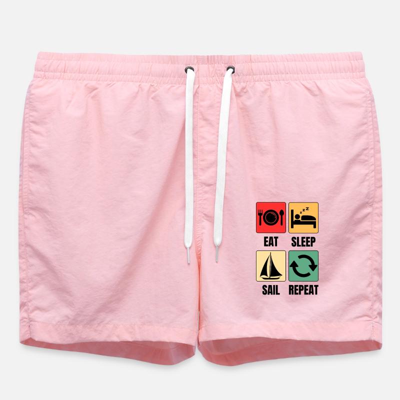 Funny Sailing Saying Sailing Love - Swim Trunks - pink