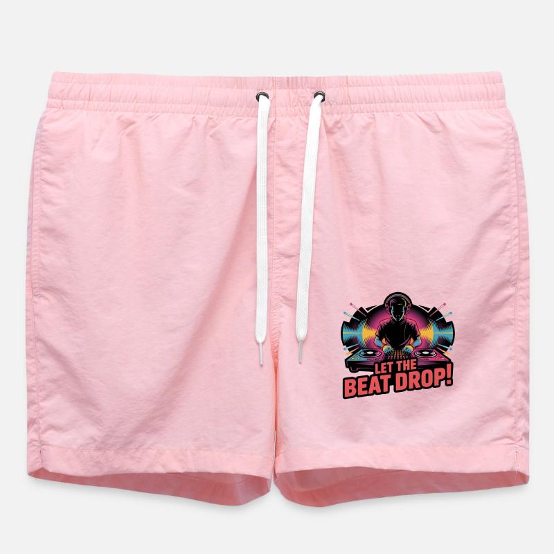 LET BEAT DROP - Swim Trunks - pink
