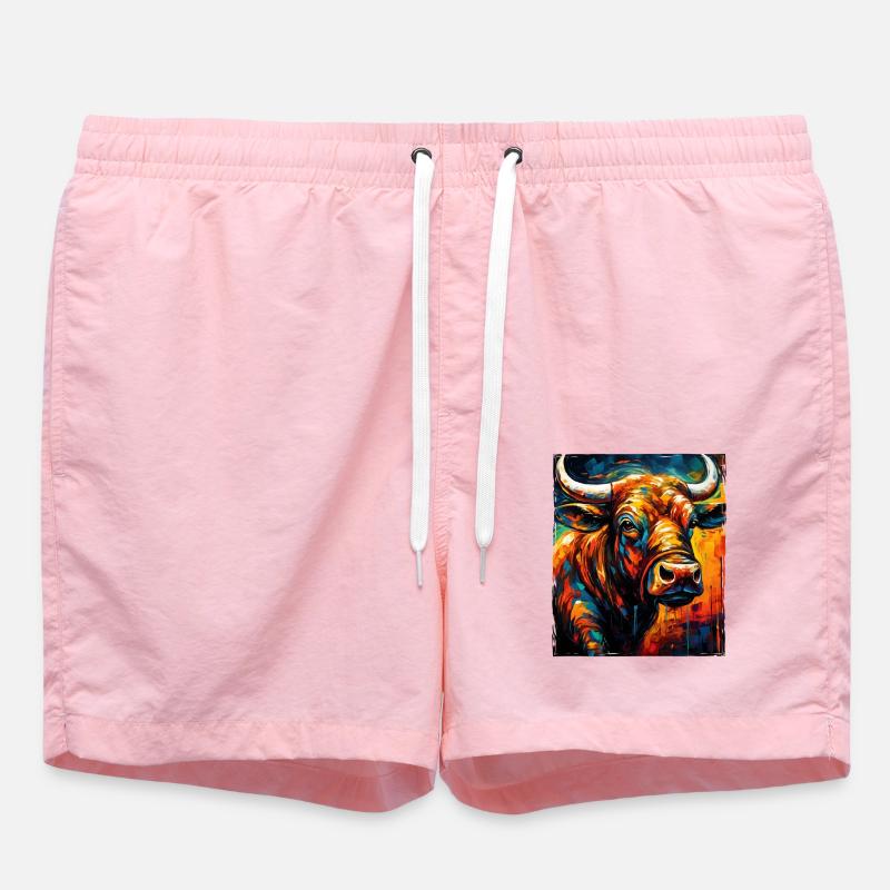 Taureau Portrait Taureau - Short de bain - rose
