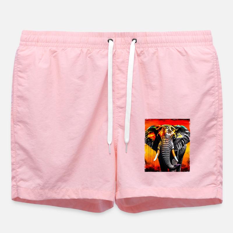 Portrait d’éléphant - Short de bain - rose