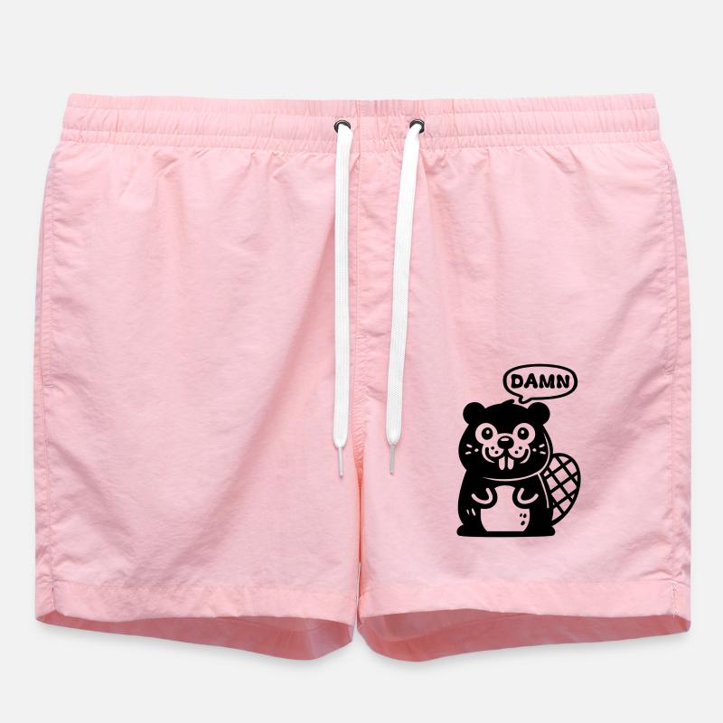 Maudit castor - Short de bain - rose
