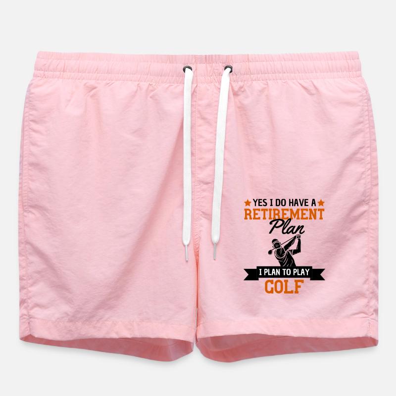 Golf Pensionsplan Humor Golfspelare - Badshorts - rosa