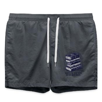 Book club motif in retro book - Swim Trunks -  - Front