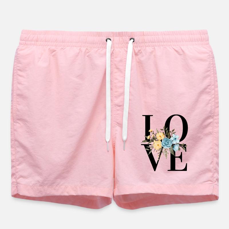 Fleurs d’amour - Short de bain - rose