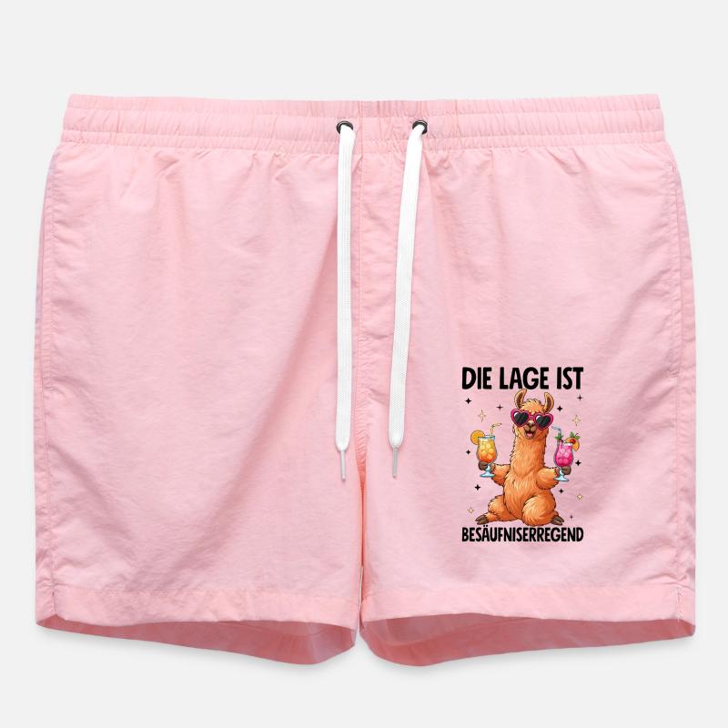 The situation is drunkenness - Swim Trunks - pink