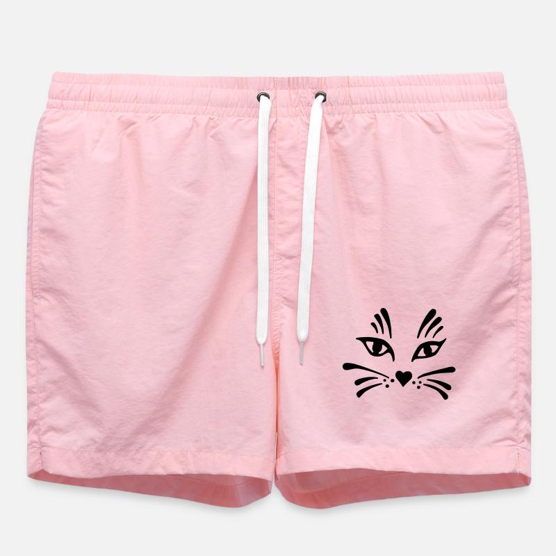 tête de chat simplifiée - Short de bain - rose