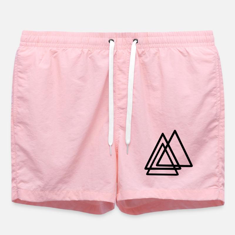 Formes - Triangles - Short de bain - rose