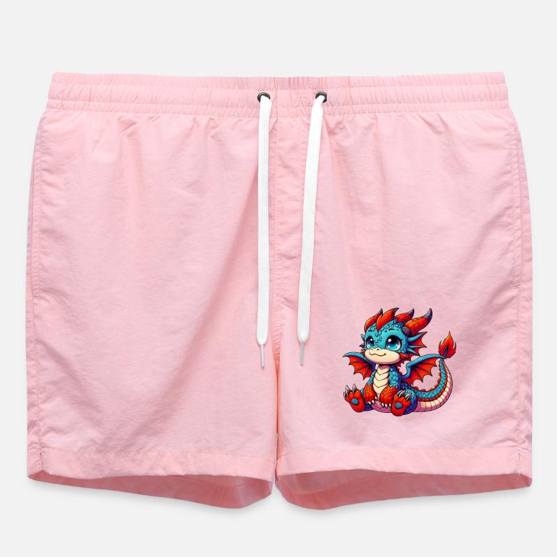 Dragon - Swim Trunks - pink