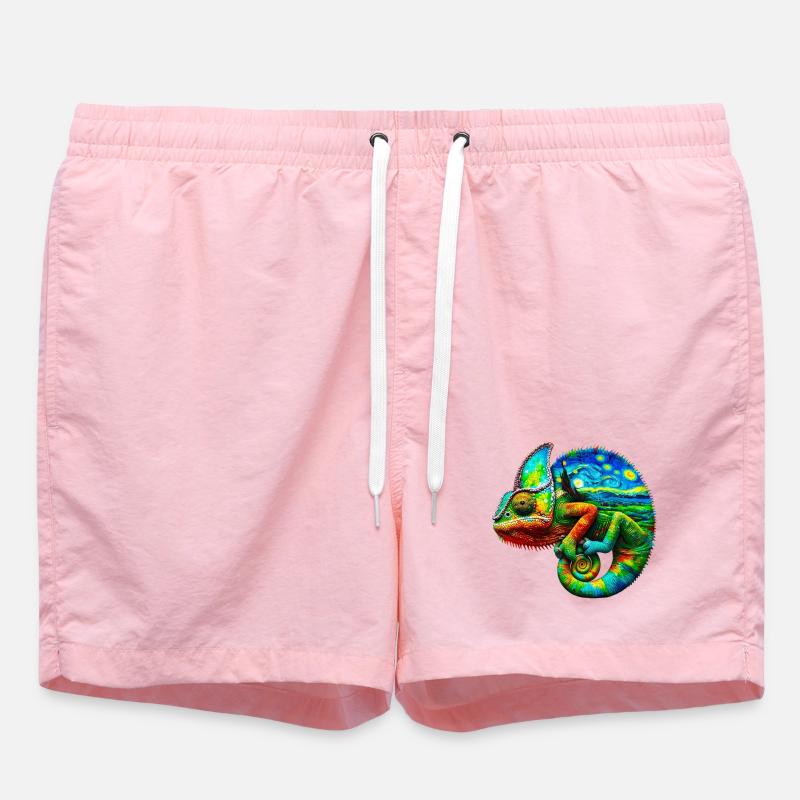 Van Gogh Chamäleon - Badeshorts - Pink