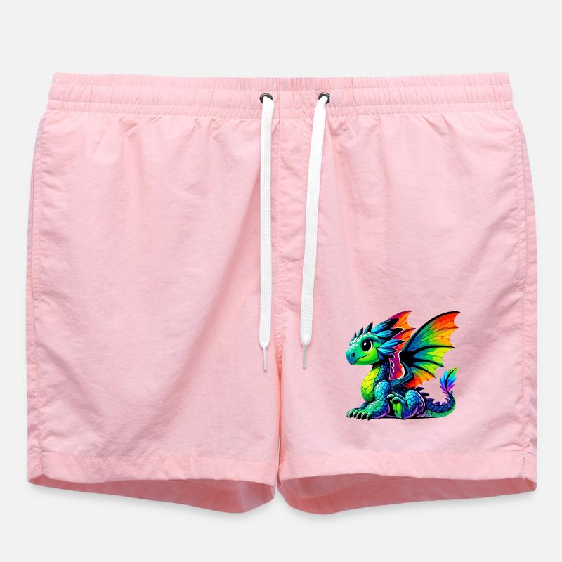 Dragon - Swim Trunks - pink