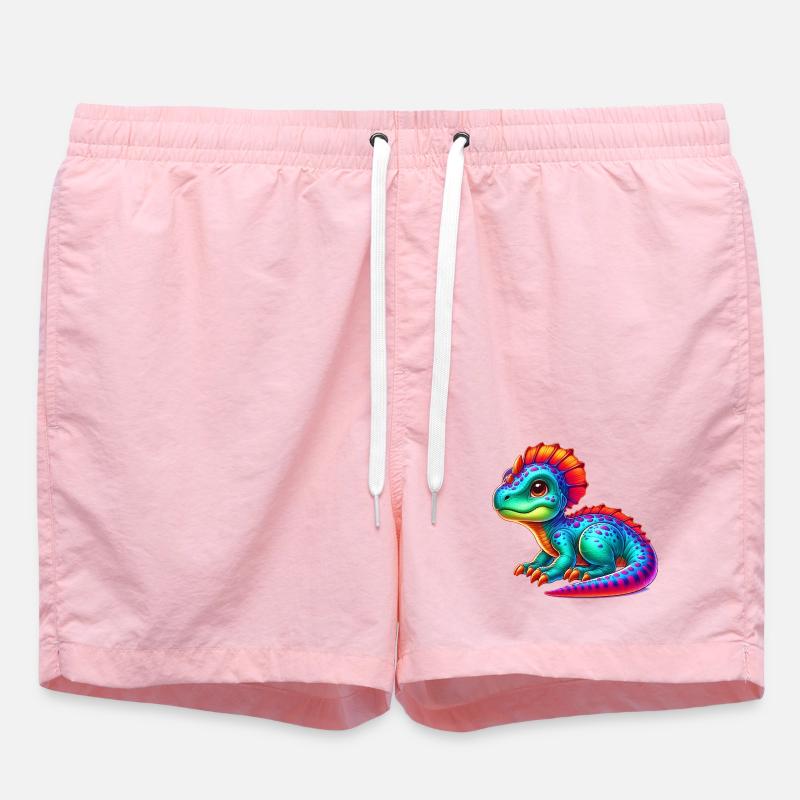 Dinosaur - Swim Trunks - pink