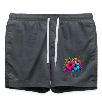 Hibiscus Flowers - Swim Trunks -  - Front