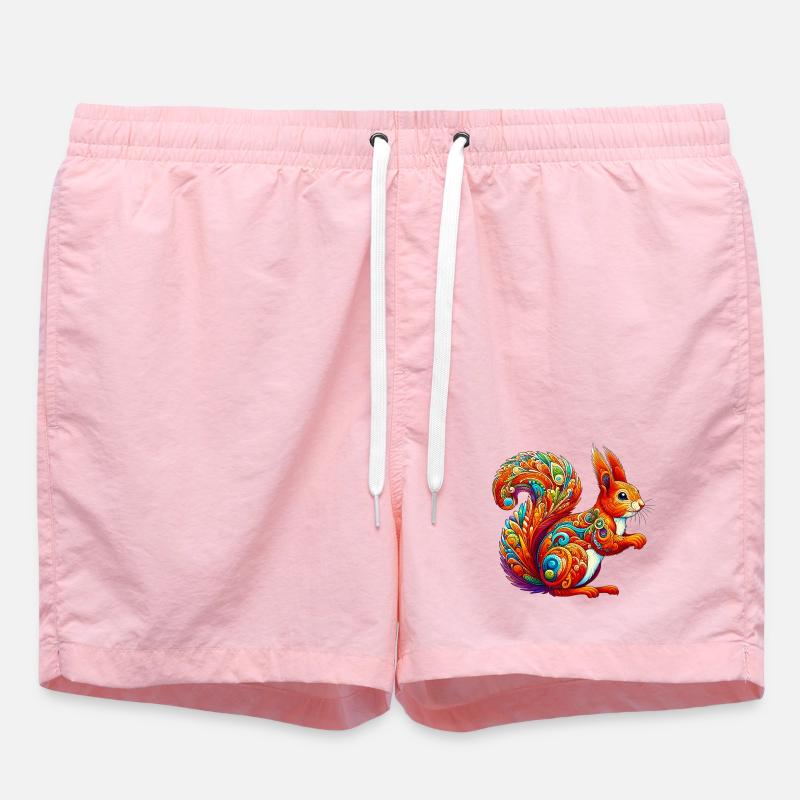 Eichhörnchen - Badeshorts - Pink