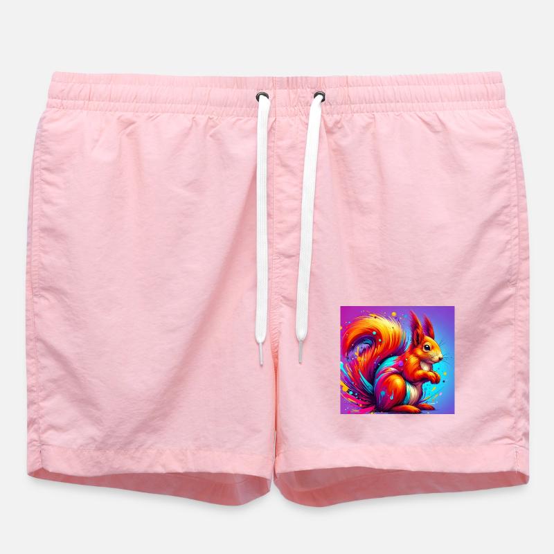 squirrel - Swim Trunks - pink
