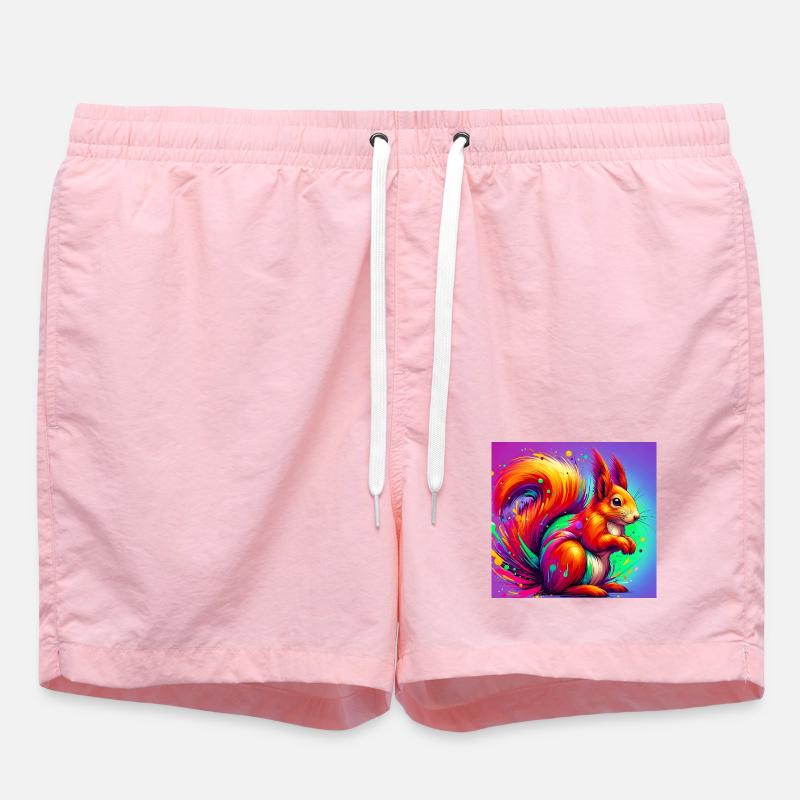 squirrel - Swim Trunks - pink