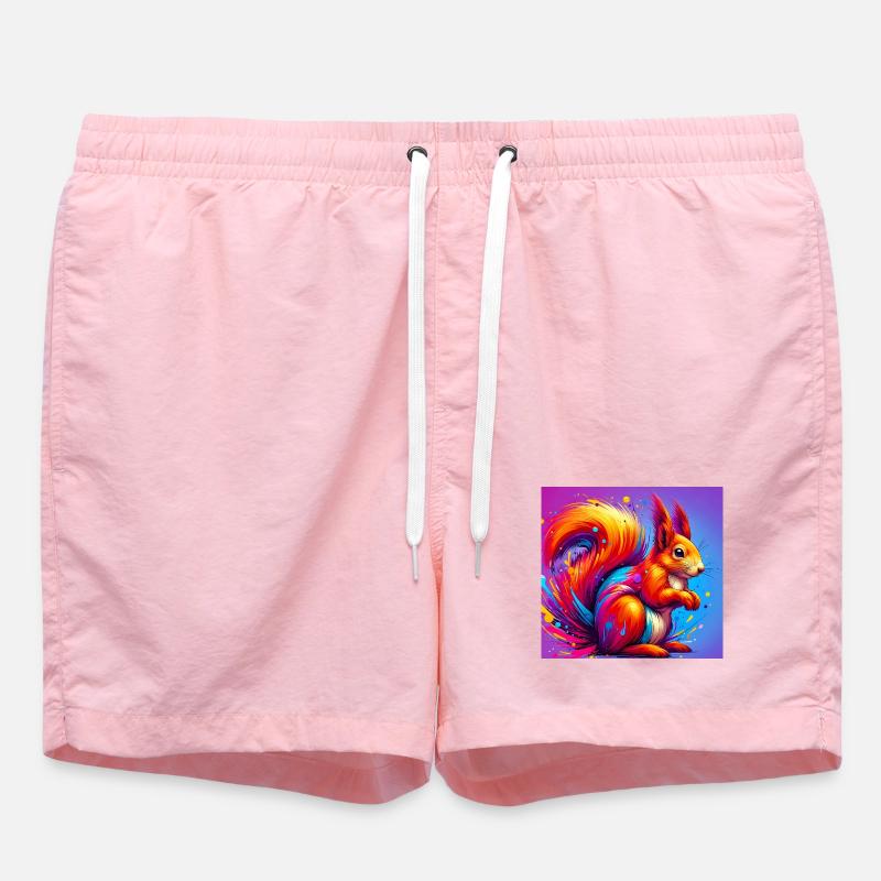 squirrel - Swim Trunks - pink