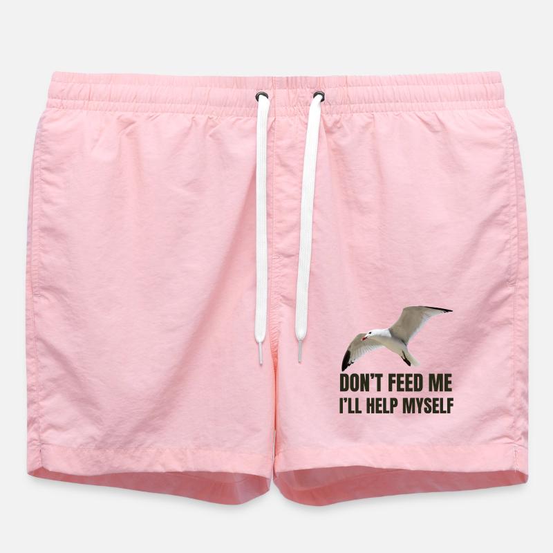 Möwe mit mutigem Statement - Badeshorts - Pink