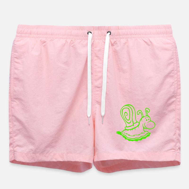 Snail Shell Cute Cute Happy Cool - Swim Trunks - pink