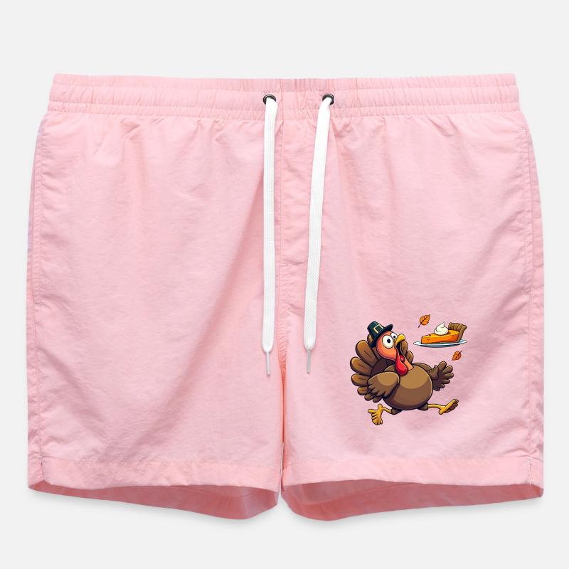 Thanksgiving Drôle Dinde de Thanksgiving - Short de bain - rose