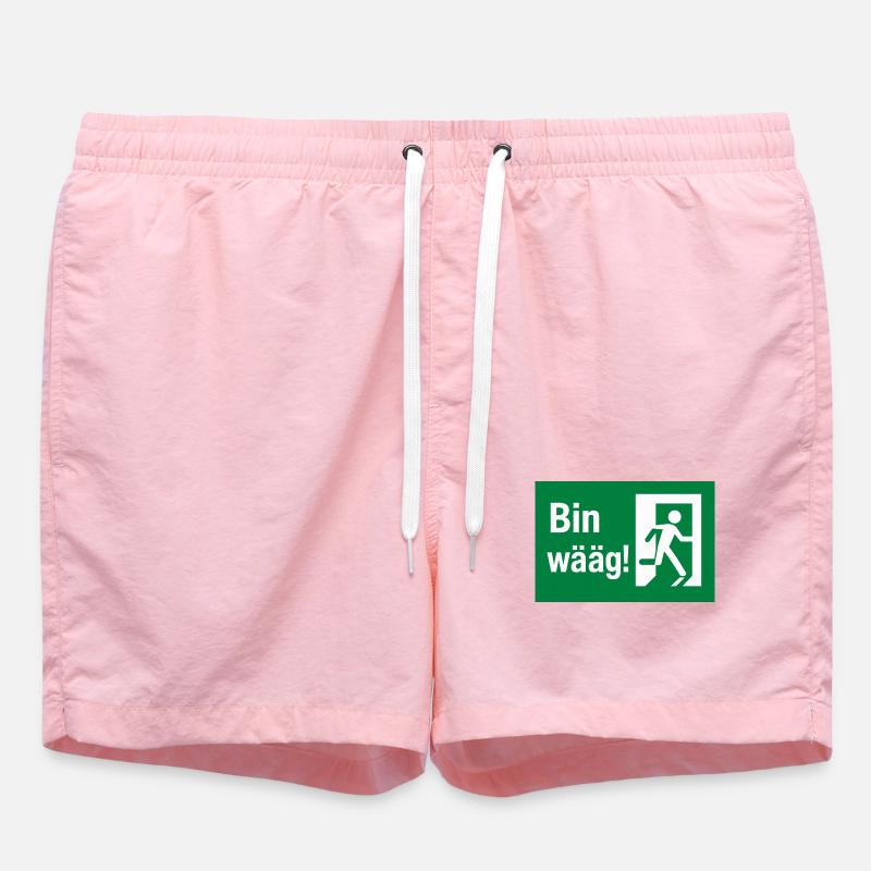 Bin wääg Exit Humor - Badeshorts - Pink