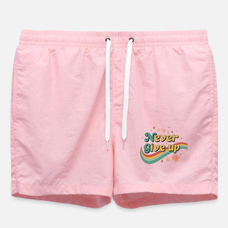 Rainbow Retro Perseverance - Swim Trunks - pink