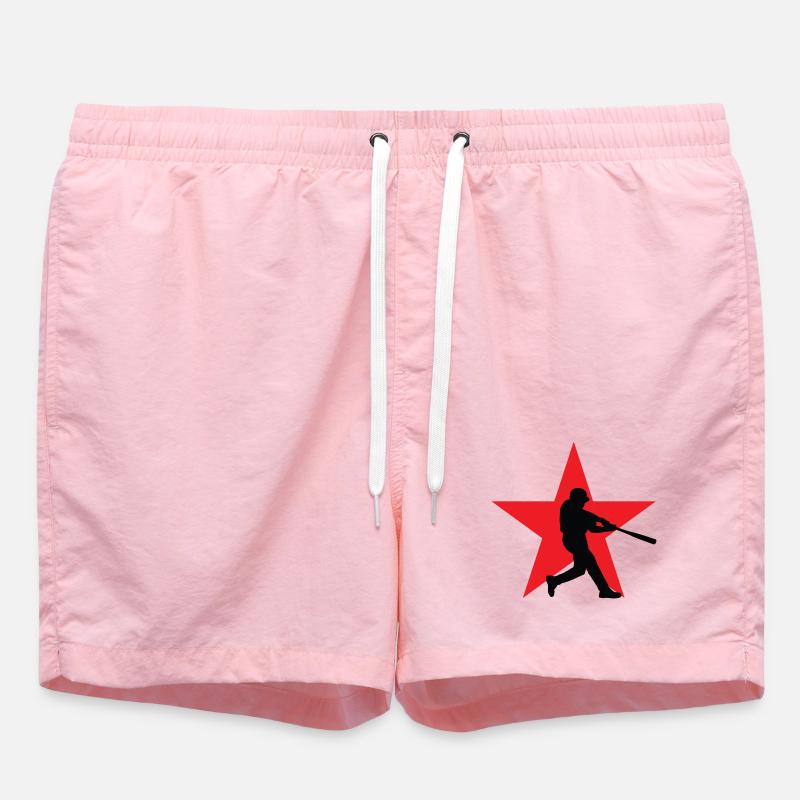 Baseball - Sport - Short de bain - rose