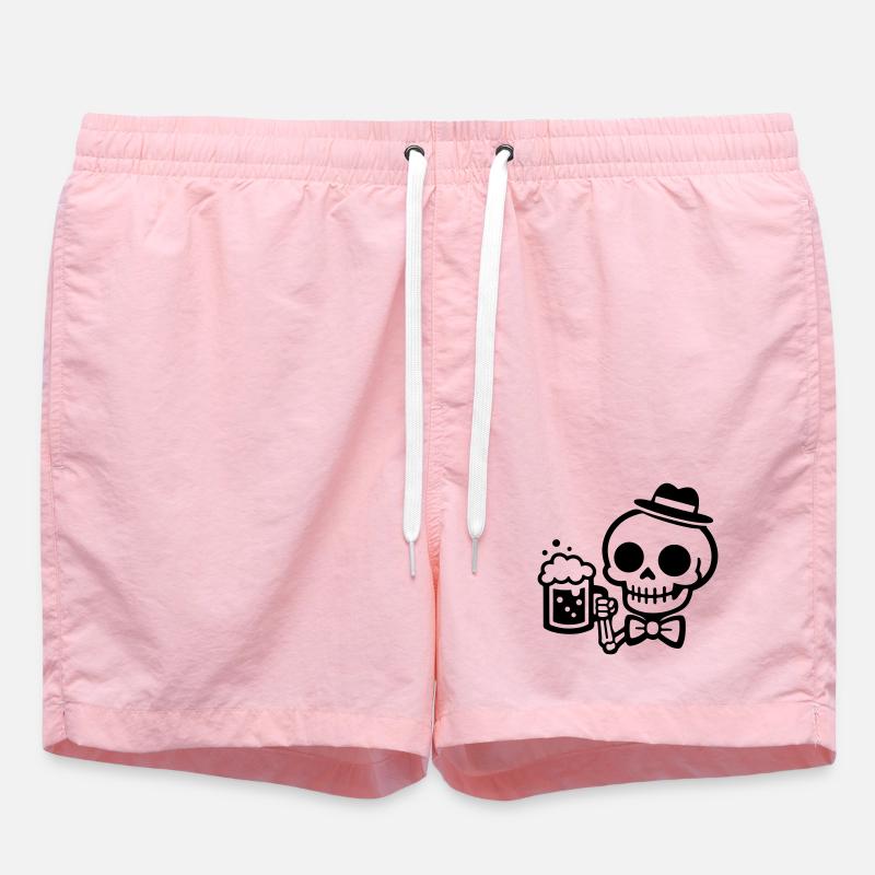 Bière Skeleton - Short de bain - rose