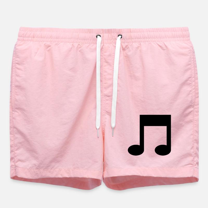 Music note - Swim Trunks - pink