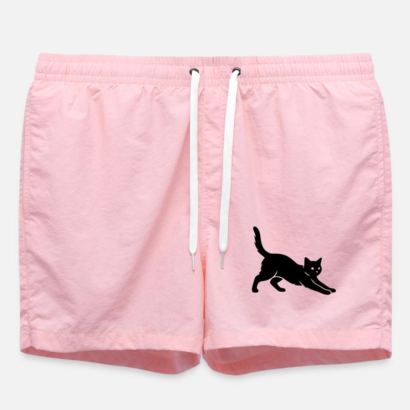 chat - Short de bain - rose