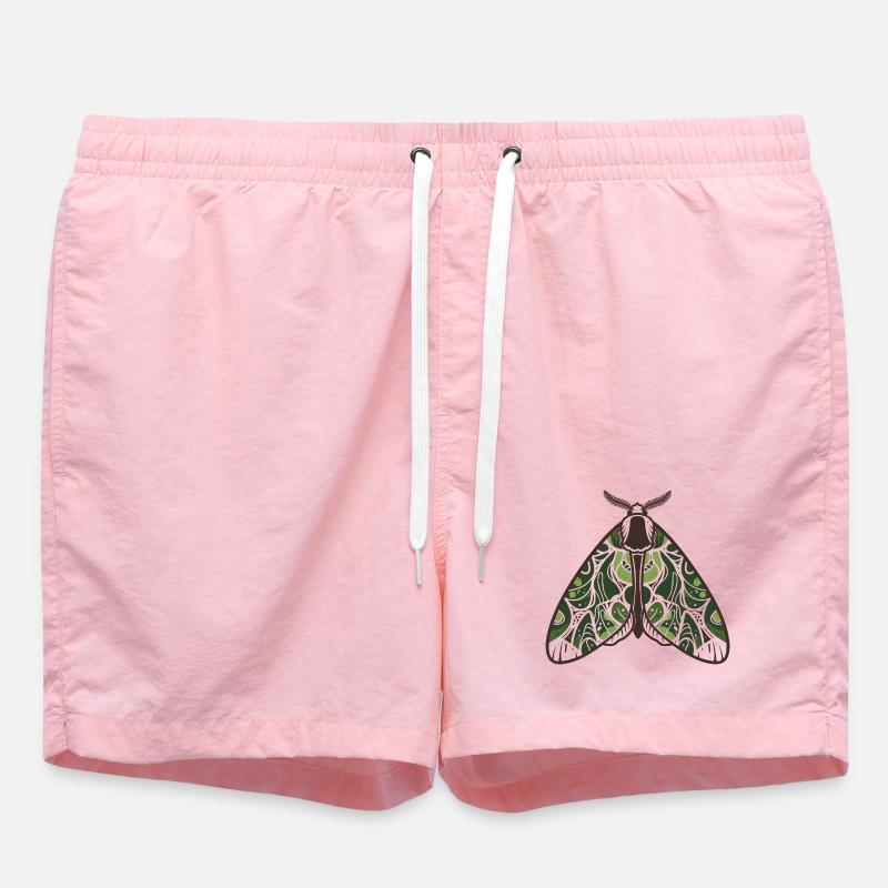Verdant Leafwing Moth - Swim Trunks - pink